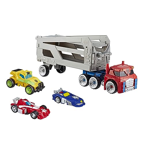 Transformers Playskool Heroes Rescue Bots Academy Road Rescue Team Remolque 4 unidades de robot de juguete convertible, figuras de acción coleccionables, niños a partir de 3 años (exclusivo de Amazon)