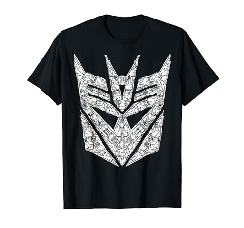 Transformers Decepticons White Detailed Logo Camiseta
