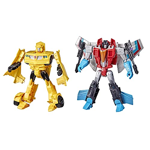 Transformers Toys Heroes and Villains Bumblebee and Starscream - Paquete de 2 figuras de acción para niños de 6 años en adelante, 7 pulgadas (exclusivo de Amazon)