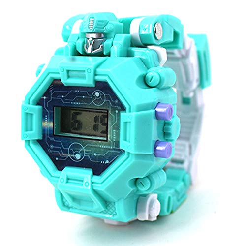 Millya Kids 2 In 1 Multifunction Transform Robot Watch Electronic Wrist Watch Transformers Toys