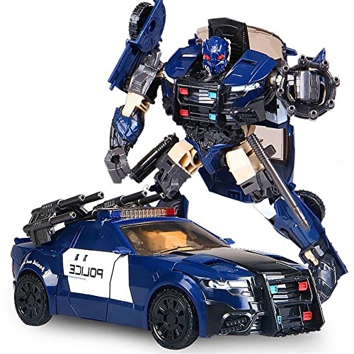 ASDPOIRE Juguetes de Transformers, H6001-5 Versión de aleación de barricanos Versión de automóvil Modelo Modelo de deformación de Juguete TF5 Policía