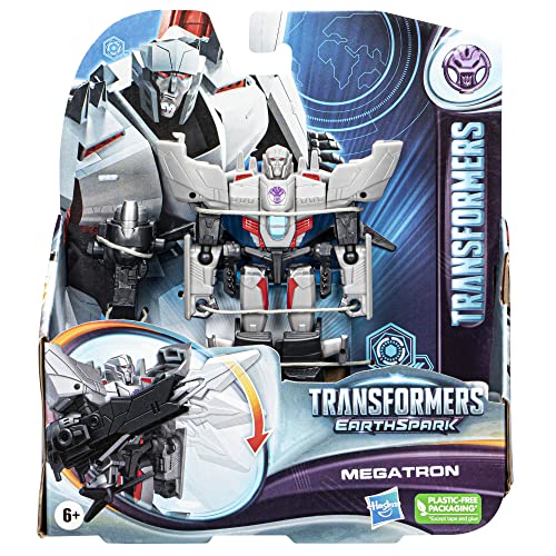 Transformers Juguetes EarthSpark - Figura Megatron Warrior Class - Juguete Robot de 12,5 cm - A Partir de 6 años
