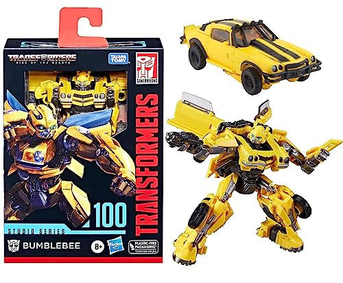 Transformers Studio Series - Figura 100 - Figura de Bumblebee Deluxe Class - 11 cm - Transformers: El Despertar de Las Bestias, F7237