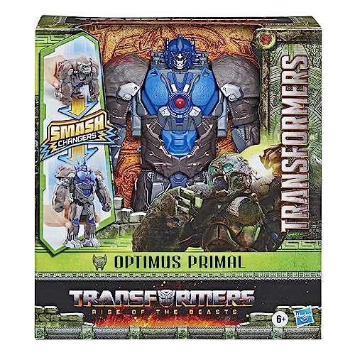Transformers - Película Despertar de Las Bestias - Smash Changer - Optimus Primal - Figura de acción - 22,5 cm - A Partir de 6 años